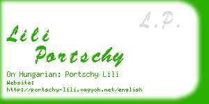 lili portschy business card